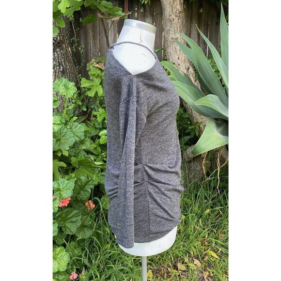 Rachel Roy Womens Asymmetrical Knit Blouse Size Small Gray Heather - Picture 3 of 7
